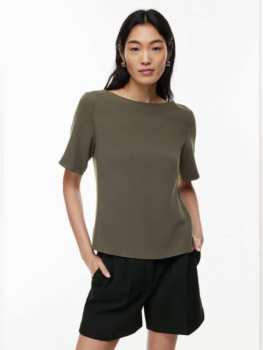 aritzia x Babaton getty blouse Olive Green